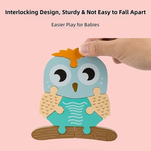 Puzzle in Legno <span class=keywords><strong>per</strong></span> <span class=keywords><strong>Bambini</strong></span>, Gioco Educativo Precoce con Animali, Puzzle 3D con Pioli, Gioco Cognitivo <span class=keywords><strong>per</strong></span> l'Apprendimento Precoce dei <span class=keywords><strong>Bambini</strong></span> - Product Image 3