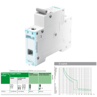 Interruptor Automático Miniatura (MCB) de CC, Tipo Compacto de Plástico PA66 para Paneles de Control Industrial de Bajo Voltaje, Seguridad