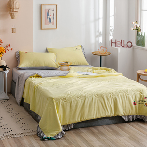 Four-piece Set Quilt Luxury 100% Cotton <strong>Bedding</strong> Set Summer <strong>Cool</strong> Mulberry Silk Duvet Cover Set Bed <strong>Sheet</strong> 100% Cotton Hotel - Product Image 2