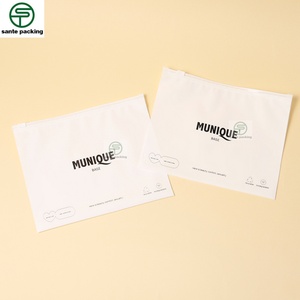 Sacs d'emballage personnalisés pour vêtements, sous-vêtements, sacs en plastique auto-scellants, sacs pour vêtements structurés, sacs à fermeture éclair CPE, les plus vendus - Product Image 1