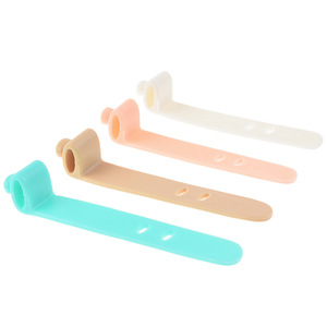 Silicone Cable Ties Self Locking Data Cable Organizer For Earphone Storage And Cord Management 4 Pack - Product Image 5