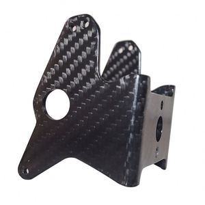 SHENYU 3K Plain Weave Carbon Fiber Bracket Carbon <b>Felt</b> 5mm <b>Thickness</b> 200C Working Temp Lightweight High-Strength Mounting Holes - Product Image 2