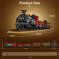 Reobrix 66806 2026 Nuevo Modelo de Tren de Vapor MOC Western 578, Juguetes Educativos DIY, Regalos para Niños y Adultos, Juego de Bloques de Construcción de 2851 Piezas