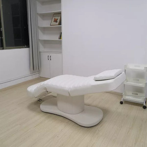 Lit de beauté électrique blanc moderne, 3 moteurs CE, éponge haute densité, cadre métallique réglable, capacité de charge de 200 kg - Massage, salon de beauté - Product Image 3