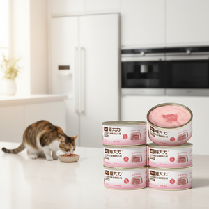 Cibo Umido per Gatti 85g, Alimento in Scatola OEM Senza Cereali con Pollo e Tonno in Gelatina - Product Image 1