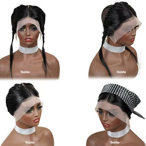 Meilleure vente 100% cheveux humains 13*4 Bob perruque <span class=keywords><strong>courte</strong></span> HD front dentelle postiche tressé très populaire sur le marché africain - Product Image 2