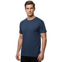 T-shirt unisexe en coton/fibre de bambou, coupe classique, respirant, écologique, séchage rapide, logo personnalisé sur le devant