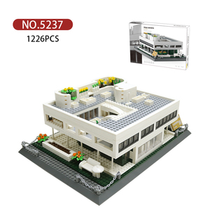 5237 Villa Savoye París Francia atracciones de construcción 1226 Uds partículas niños Unisex ensamblar juego de bloques de construcción juguete de plástico para regalo - Product Image 1