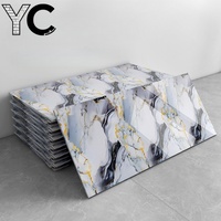 Autocollants muraux décoratifs en PVC auto-adhésifs gris, imperméables, résistants à l'huile, géométriques modernes, pour la décoration de la cuisine, de la villa et de la maison, 30x30cm