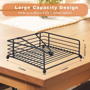 ที่ใส่กระดาษเช็ดปากสำหรับโต๊ะและห้องครัว ที่ใส่กระดาษเช็ดปากแบบแบนทันสมัยสำหรับใช้ในบ้านและรับประทานอาหารกลางแจ้ง ที่ใส่กระดาษเช็ดปากแบบมีแขนถ่วงน้ำหนัก - Product Image 6