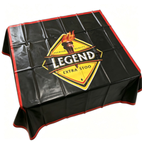 Nappe de table carrée en PVC durable, design personnalisé, moderne, imperméable, avec logo, pour pub, bar, restaurant, fête, salon professionnel