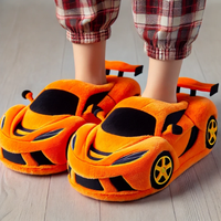 Pantoufles de voiture en peluche personnalisées unisexe, style dessin animé, pantoufles d'intérieur, nouveau design, super douces, confortables pour la maison