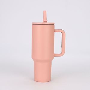 40oz Car Travel H5.0 Handle Tumbler Vacuum <b>Mug</b> <b>Lid</b> Straw Non-Slip Base ODM OEM Custom Color - Product Image 2