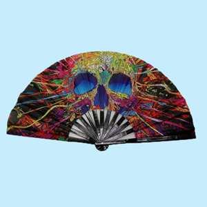 Abanico Plegable de Bambú Grande Personalizado de 33 cm, con Diseño de Año Nuevo y Halloween, Técnica de Tallado, Arte Folclórico, Decoración del Hogar, para Fiestas Personales - Product Image 2