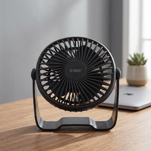 Mini ventilatore da dessert ricaricabile USB nero 3W 15 cm di diametro cavo da 1,2 m (GSC 300010030) - Product Image 3
