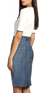 Women Super Comfy Perfect Fit <strong>Stretch</strong> <strong>Denim</strong> <strong>Skirt</strong> - Product Image 2