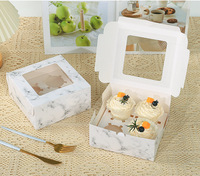Boîtes à cupcakes imprimées en offset durables pour 12 cupcakes ; Emballage alimentaire pour desserts et muffins ; Cartons à pâtisserie à emporter