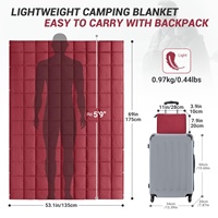 Manta de Camping Convertible para Exteriores, Poncho Impermeable y Compresible, Manta de Viaje para Senderismo y Uso Diario