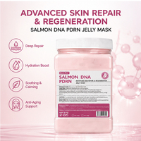 Masque facial en gelée de DNA de saumon PDRN 500g 650g à marque privée, réparateur, anti-âge, hydratant, en caoutchouc cristallin pour salon de beauté et SPA