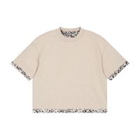 Kaos Leopard Print Dua Sisi Berkualitas Tinggi YKH 240GSM, Kaos Boxy, Sablon Logo, Kaos Pria, Kaos Custom