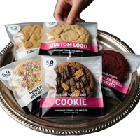 Sachets d'emballage personnalisés transparents pour boulangerie avec logo, sacs en plastique thermoscellables pour biscuits, gâteaux et beignets