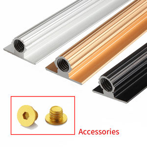 מלתחה נסתר מתכוונן דלת מחליק מחוררת עץ דלת פנל חריץ ארון דלת מיישר בר - Product Image 6