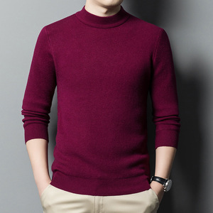 Suéteres de otoño e invierno de nuevo estilo, suéter de punto de medio <span class=keywords><strong>cuello</strong></span> <span class=keywords><strong>alto</strong></span> para <span class=keywords><strong>hombre</strong></span> - Product Image 1