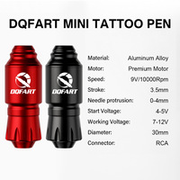 Kit de stylo à tatouer sans fil à succès transfrontalier avec écran LED, batterie rechargeable et réglage de la tension 0.1V en aluminium WTK-106