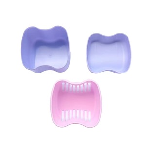 Boîte de rangement pour prothèses dentaires à double couche avec filtre, pour usage domestique, rose, violet, cyan, vert - Product Image 3