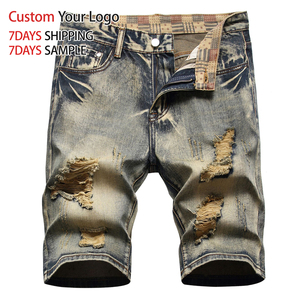 Jeans en denim de haute qualité pour hommes, style Y2K, déchirés, coupe baggy, taille mi-haute, en coton, personnalisables, vente en gros - Product Image 1