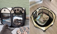Tente de jeu pour chien et chat en tissu Oxford 600D semi-circulaire, personnalisable avec logo imprimé, écologique, durable, imperméable, avec bouton-pression