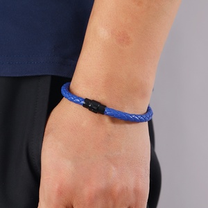 Nueva Pulsera Trenzada de Cuero Unisex con Hebilla de <span class=keywords><strong>Seguro</strong></span> Transfronterizo, Joyería Creativa de Estilo Europeo Americano para Comercio Exterior, de Moda - Product Image 4