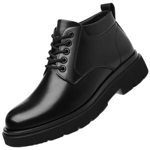 Botas Cortas Transpirables con Suela Gruesa 2026 para Hombre, Botas de Cuero Casuales, Botas de Trabajo Negras Simples, Zapatos de Cuero a la Moda - Product Image 5