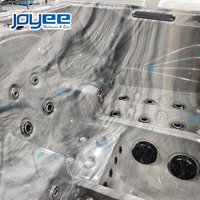 JOYEE OEM Vente Chaude Moderne Bain à remous rectangulaire en acrylique facile à installer, Spa de jardin pour hôtel et famille, Contrôle Balboa