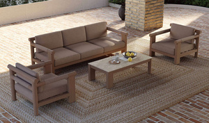 Ensemble <span class=keywords><strong>de</strong></span> canapés d'extérieur imperméables <span class=keywords><strong>de</strong></span> luxe moderne pour patio, cour, appartement et salons d'hôtel - Product Image 6