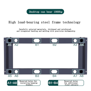 Banc de travail antistatique robuste avec panneau perforé multifonctionnel H620mm, table d'inspection et de travail du bois L1500*W750mm - Product Image 4