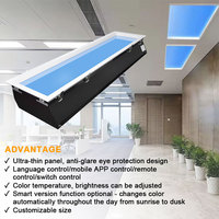 Lampe BBIER à lumière artificielle intérieure à CRI élevé, panneau LED encastré effet ciel bleu, faux puits de lumière de plafond virtuel