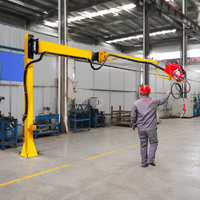 Hydraulique manuel robuste 320 °   Bras de soudage à flèche cantilever avec alimentateur de fil rotatif pour stations de soudage MIG/CO2, certifié CE