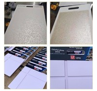 Échantillons de matériaux de construction portables en PVC, revêtement artistique pour sols, peinture à la boue de diatomées, peinture à la pierre naturelle, panneau de revêtement technique