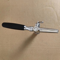 , Robinet de cidre de vin de bière en acier inoxydable 316L avec contrôle de débit à levier, compensateur en ligne en acier inoxydable avec assemblage de tige