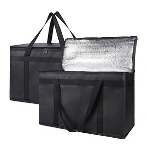 Custom Portable Logo Cooler Bag Insulated Reusable Thermal Lunch Bag Canvas Non-Woven Material Food Safe and Reusable - Product Image 1