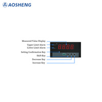 AOSHENG Indicateur numérique intelligent en plastique à colonne lumineuse unique, affichage numérique, précision 0,5 %, 90-260 V CA, surveillance du niveau d'eau/liquide