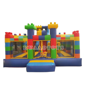 Scivolo Gonfiabile Commerciale a Secco Colorato a Blocchi per Esterni per Bambini Certificato CE 8-15 Posti 7x5m - Product Image 6