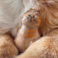 Mainan Kapsul Liontin Pengumpul Bulu Kucing Kotak Penyimpanan Bulat Kenang-kenangan DIY Natal Valentine Halloween