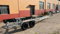 Remorque de bateau en aluminium de couchettes en bois robustes de 30ft pour différentes tailles d'embarcations