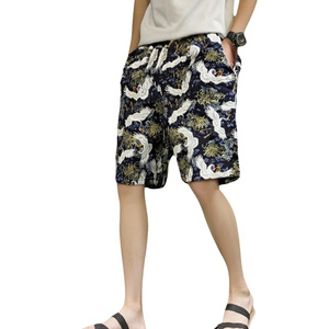 <span class=keywords><strong>Pantalones</strong></span> <span class=keywords><strong>Cortos</strong></span> <span class=keywords><strong>de</strong></span> Playa Casuales <span class=keywords><strong>de</strong></span> <span class=keywords><strong>Lino</strong></span> y Algodón para <span class=keywords><strong>Hombre</strong></span>, Estilo Étnico Dai, Corte Holgado, para Surf, Deportes Acuáticos y Uso en Casa - Product Image 3