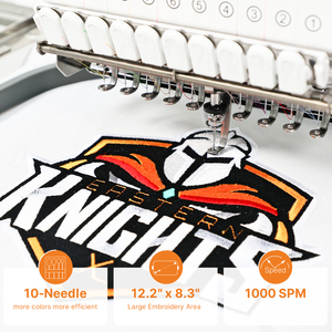 Máquina de Bordar <span class=keywords><strong>Ricoma</strong></span> <span class=keywords><strong>EM</strong></span>-<span class=keywords><strong>1010</strong></span> de Una Cabeza y Múltiples Agujas para Principiantes con Soporte de Bordado de Acero y Accesorios para Gorras - Product Image 4