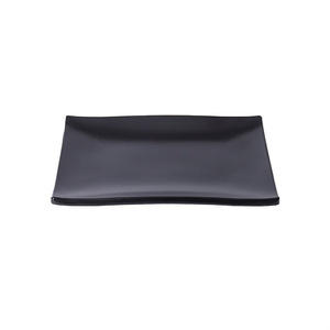 Japanese Style <b>Black</b> Frosted Rectangular <b>Plate</b> Set For Barbecue Grilling Meat Hot Pot Side Dish Tableware Party Use - Product Image 5