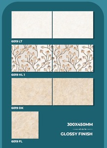กระเบื้องตกแต่งผนังแบบพรีเมียม ขนาด 300x450 มม. ผิวมันเงา ลายใบไม้ แบบปูพื้นคอนกรีต แม่พิมพ์ยางสำหรับปั๊มลาย สำหรับใช้ในครัวเรือน - Product Image 1