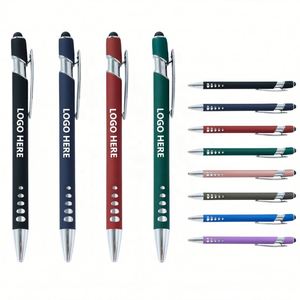 Sports Click-type Capacitive Touch Screen Promotional Metal Barrel Ballpoint <b>Pen</b> Customizable Logo Multi-color New Style - Product Image 1
